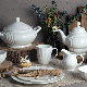  Popular Embossed Line New Bone China Dinner Sets