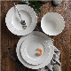  White Embossed Line New Bone China 12piece Dinnerware Set, Ciara Service for 4 Persons