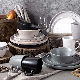  Popular Flat Shape with Speckle Stoneware Plate Bowl Mug for Restaurant Tableware