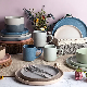  Holesale Hotel Restaurant 12 16 Pieces Fancy Vintage Nordic Clay French Luxury Stone Look Matte Ceramic Tableware