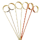 2022 Chinese Disposable Skewers Bamboo Loop Finger Ring Skewers Takeaway