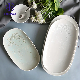  High Quality Wholesale Price Restaurant Dinnerware Ceramic Green Egg-Shape Plate Dish