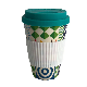  Bamboo Fiber Reusable Cups and Coffee Cups with Silicone Lid and Sleeve
