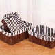Eco-Friendly Rectangular Bamboo Basket Fruit Vegetable Basket with Liner Picnic manufacturer
