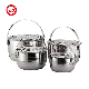  Wholesale Large Capacity OEM ODM Biodegradable Stainless Steel Portable Outdoors Camping Pot Pan Picnic Travel Cookware Set 4 PCS