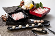  Melamine Black Hot Pot Restaurant Square Meat Plate