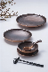  5 PCS Wood Texture BPA Free 100% Melamine Dinnerware Set