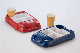  Four Colors Melamine Children 4-Divided Plates in Car Design Novel Children Plates