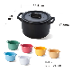  Sauce Bowl Pot Shape Melamine Material Double Handle Realistic Pot Melamine Bowl