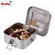  Non-Disposable Square Biodegradable SUS304 Stainless Steel Takeaway Hamburger Sushi Candy Camping Lunch Box Food Packing Container