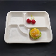 Packaging Fast Food Compartment Biodegradable Cornstarch Trays with Lids