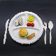 FDA Certificate 3 Compartments Biodegradable Disposable Round Cornstarch Plates manufacturer