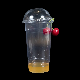  Disposable Plastic Pet Clear Cold Drink Cups with Lid
