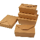  Disposable Treat Boxes Rectangle Gable Container Grease-Resistant Kraft Paper Lunch Box