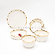  Popular Design Ceramic Golden Rim Dinner Set