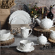  Best Seller 16/18/24/30PCS Embossed Diamond New Bone China Dinner Sets