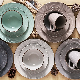  Hot Selling Embossed Dots with Metallic Rim Ceramic Dinner Set