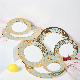  2023 Restaurant Home Tableware Crockery Ceramic Luxury Gold Green Bone China Dinner Plate