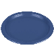  Party Ready Disposable Round Dinner Plates Made From PP, Navy Blue