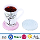  Factory Price Promotional Custom Leather Round Heat Insulation Cup Coaster Waterproof Soft PVC Silicone Rubber Restaurant Table Cup Mat