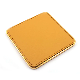  Personalized Genuine Leather Drink Coasters Cup Mat with Gold Rim for Office Bar Hotel