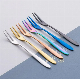  Household 304 Stainless Steel Gold Dessert Moon Cake Fruit Fork