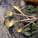 Western Restaurant Hotel Kitchen Silverware Knife Spoon Fork Solid Pink Handle with Gold Flatware Stainless Steel Cutlery manufacturer
