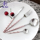 Western Restaurant Hotel Kitchen Silverware Knife Spoon Fork Solid Pink Handle with Silver Flatware Stainless Steel Cutlery manufacturer