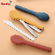  Wholesale New Style Silicone Packaging Stainless Steel cutlery Set Silver Reusable Flatware