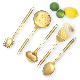 Metal Gold 430 Stainless Steel Kitchen Cooking Cutlery Flatware Utensils Set