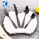 Personalized Elegant Party Inox Metal Cutlery Set, Black Flatware