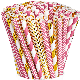  Wholesale Eco Friendly Biodegradable Disposable Custom Paper Drinking Straws for Wedding Christmas Party Decorations