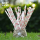  Party Decoration Disposable Pink DOT Straight Paper Drinking Straw
