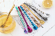  Multicolor Elegant Stainless Steel Shiny Filter Bombilla Yerba Drinking Mate Tea Spoon Straw
