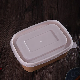  PLA 500ml Kraft Paper Take Away Food Packing Container Rectangle Paper Salad Bowl with Lid