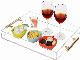  ISO BSCI Factory Wholesale Custom Clear Acrylic Plastic Serving Tray for Cocktails Drink Food Party