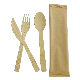 Organic Natural Disposable Bamboo Cutlery / Flatware Set 170mm