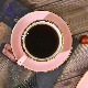  High Temperature Restaurant Porcelain Dinnerware Pink Coffee Mug Saucer