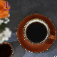  High Temperature Restaurant Porcelain Dinnerware Brown Yellow Coffee Mug Saucer