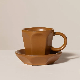 Royal Brown Personalized Logo Wholesale Ceramic Espresso Coffee Cup and Saucer