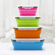 350ml 500ml 800ml 1100ml Rectangle Folding Collapsible Silicone Lunch Box