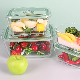 Lunch Food Container Box Glass Storage with Lid for Bento/ Pickle manufacturer