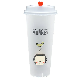  Customized Logo New Disposable Square Milk Tea Fruit Fishing 760ml 960ml 32 Oz Plastic Cup