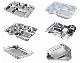  Stainless Steel Five Grid Thickened Fast Food School Cafeteria Divided Grid Plate