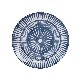  Popular Indigo Printing Porcelain Modern Design Ceramic Salad Plate