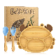  BPA Free Eco Friendly Kids Dinnerware Suction Bowl Cartoon Crab Toddler Plate