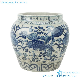  Rzta02 Series Jingdezhen Antique Blue White Fish Alga Pattern Crackled Ceramic Pot