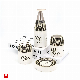  Ceramic Bathroom Set with Printed Pattern in Embossed Design in Box