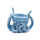 New Style 3D Ceramics Hand-Painted Blue Octopus Egg Holder Candy Jar