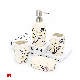  Ceramic Bathroom Set with Beautiful Print Inside a Box